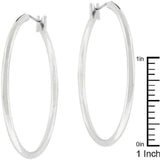 Basic Silvertone Finish Hoop Earrings - JGI - Flyclothing LLC