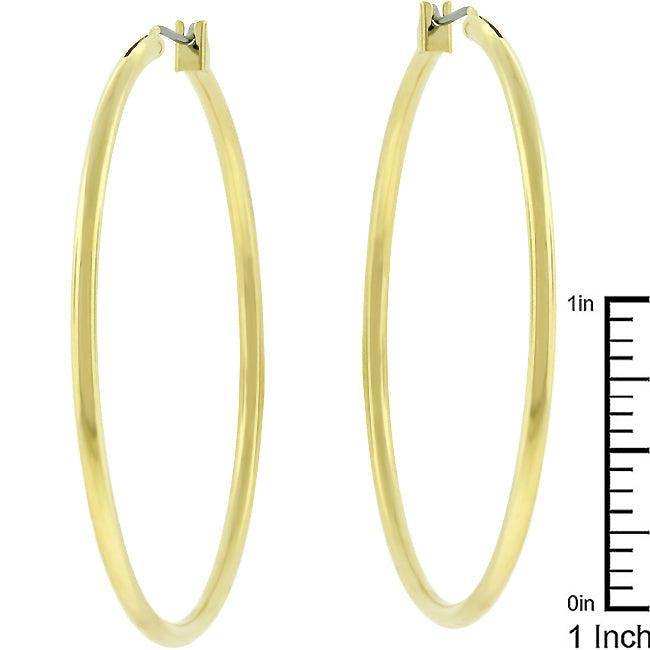 Large Golden Hoop Earrings - JGI - Flyclothing LLC
