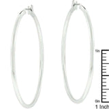 Large Silvertone Finish Hoop Earrings - JGI - Flyclothing LLC
