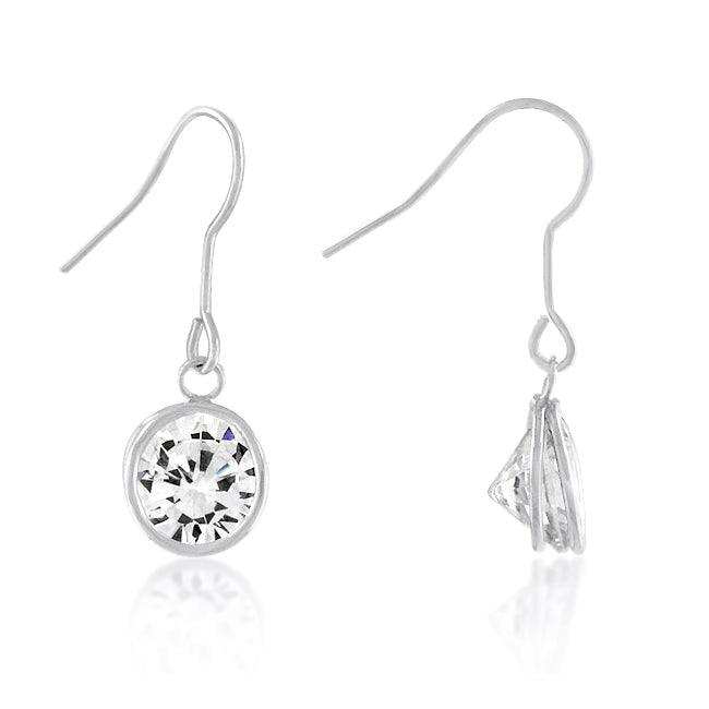 Bezel Solitaire Stud Earrings - JGI - Flyclothing LLC