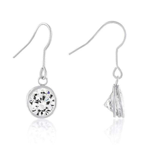 Bezel Solitaire Stud Earrings - JGI - Flyclothing LLC