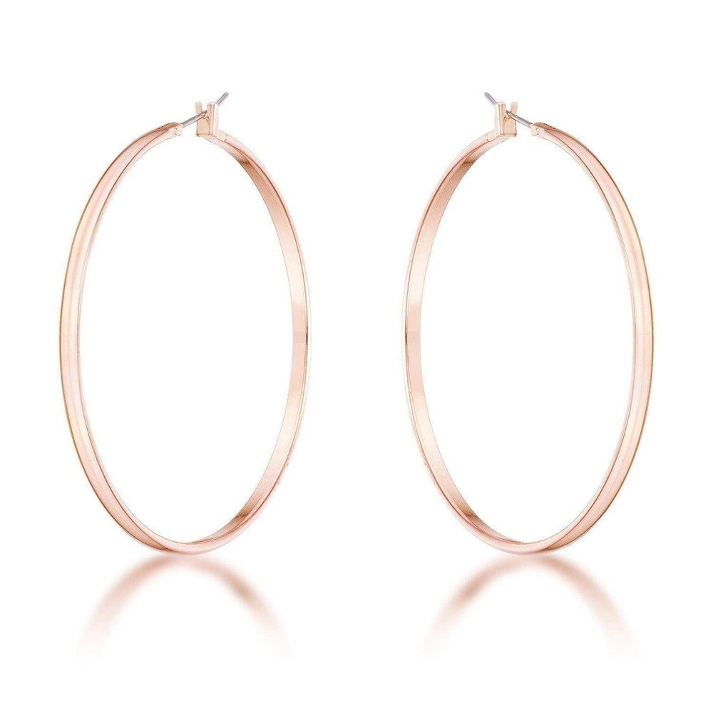 55mm Rose Gold Plated Classic Hoop Earrings - JGI - Flyclothing LLC