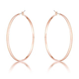55mm Rose Gold Plated Classic Hoop Earrings - JGI - Flyclothing LLC