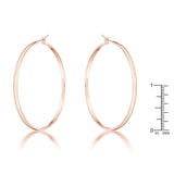 55mm Rose Gold Plated Classic Hoop Earrings - JGI - Flyclothing LLC