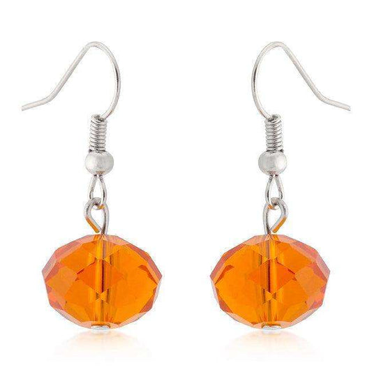 Orange Faceted Bead Earrings - JGI - Flyclothing LLC