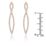 Sara 1.2ct CZ Rose Gold Delicate Double Teardrop Drop Earrings - JGI - Flyclothing LLC