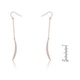 Luna 0.5ct CZ Rose Gold Delicate Moon Drop Earrings - JGI - Flyclothing LLC
