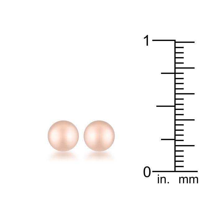 Tanya Rose Gold Sphere Stud Earrings - JGI - Flyclothing LLC