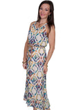Scully IVORY BEADED NECK LINE MAXI DRESS - Scully Leather - Flyclothing LLC