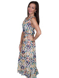Scully IVORY BEADED NECK LINE MAXI DRESS - Scully Leather - Flyclothing LLC