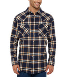 Ely Cattleman Men's Long Sleeve Brawny Flannel Western Snap Shirt - Ely Cattleman - Flyclothing LLC
