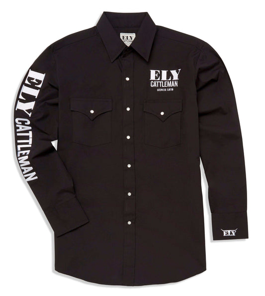 Men's Ely Cattleman Long Sleeve Western Snap Rodeo Shirt - Ely Cattleman - Flyclothing LLC