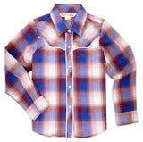 Ely Cattleman Girls Plaid Western Snap Shirt with Bootstitch Embroidery - Ely Cattleman - Flyclothing LLC