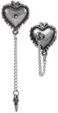 Alchemy Gothic Witches Heart Studs - Alchemy Gothic - Flyclothing LLC