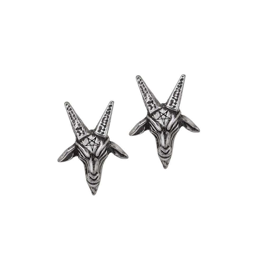 Alchemy Gothic Baphomet Studs - Alchemy Gothic - Flyclothing LLC