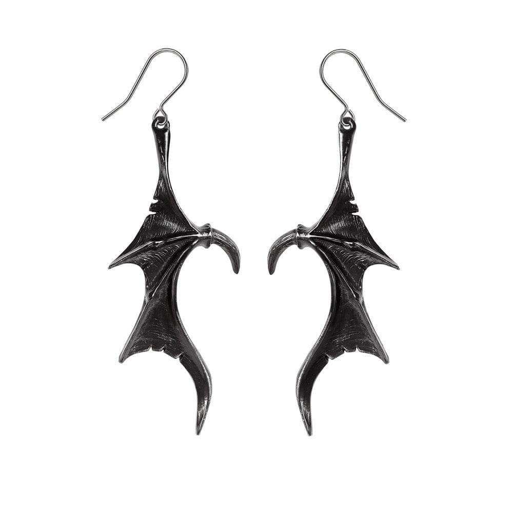 Alchemy Gothic Wings of Midnight Earrings - Alchemy Gothic - Flyclothing LLC