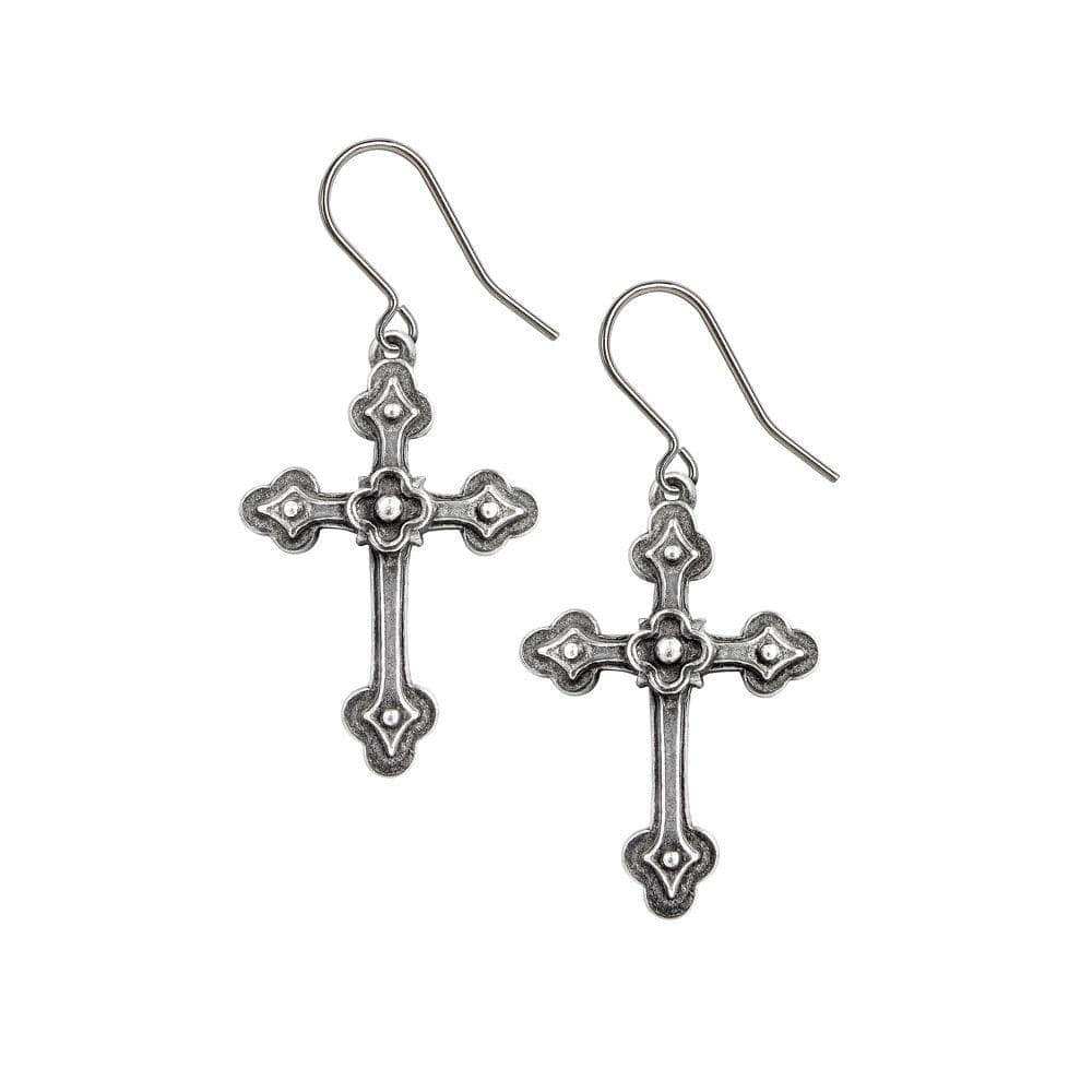 Alchemy Gothic Gothic Devotion Crosses Earrings - Alchemy Gothic - Flyclothing LLC