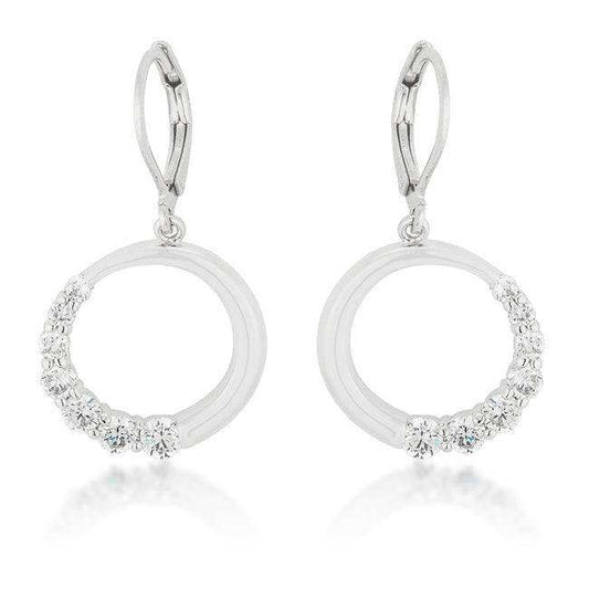 Graduated Cubic Zirconia Circle Earrings - JGI - Flyclothing LLC