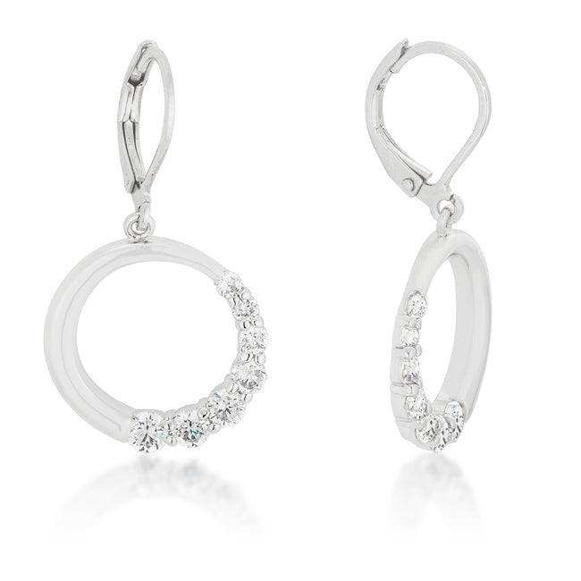 Graduated Cubic Zirconia Circle Earrings - JGI - Flyclothing LLC