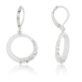 Graduated Cubic Zirconia Circle Earrings - JGI - Flyclothing LLC