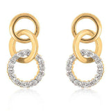 Goldtone Finish Triplet Hooplet Earrings - JGI - Flyclothing LLC