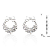 Holiday Wreath Clear Crystal Earrings - JGI - Flyclothing LLC