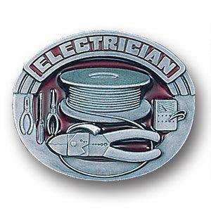 Electrician Enameled Belt Buckle - Siskiyou Buckle - Flyclothing LLC