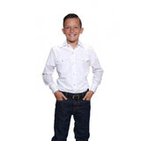Ely Cattleman Boys L/S White Solid Snap Shirt - Ely Cattleman - Flyclothing LLC