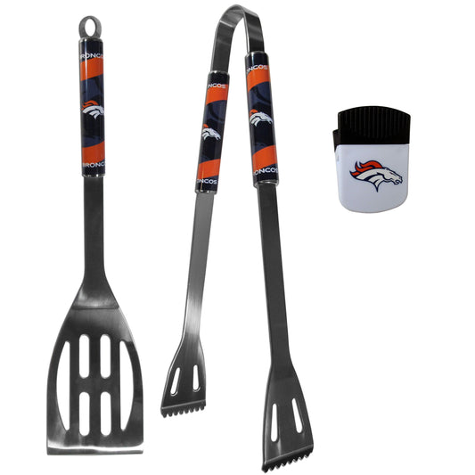Denver Broncos 2 pc BBQ Set and Chip Clip - Flyclothing LLC