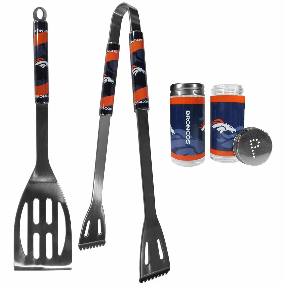Denver Broncos 2pc BBQ Set with Tailgate Salt & Pepper Shakers - Siskiyou Buckle - Flyclothing LLC