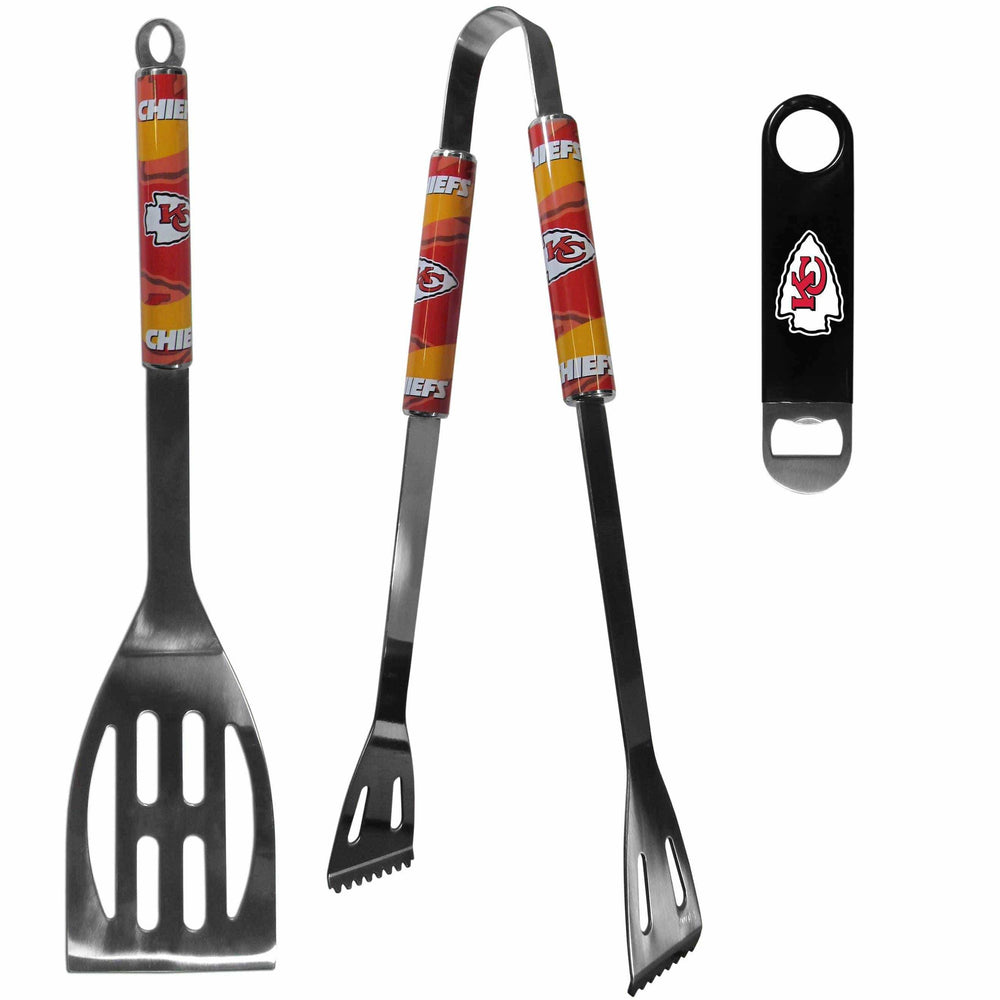 Kansas City Chiefs 2 pc BBQ Set and Bottle Opener - Kansas City Chiefs - Flyclothing LLC