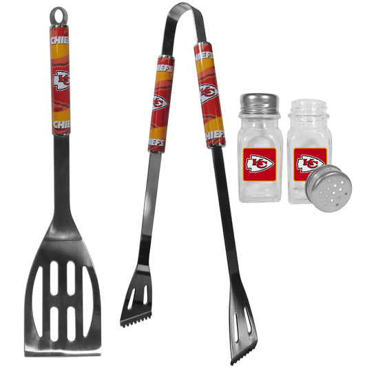 Kansas City Chiefs 2pc BBQ Set with Salt & Pepper Shakers - Flyclothing LLC