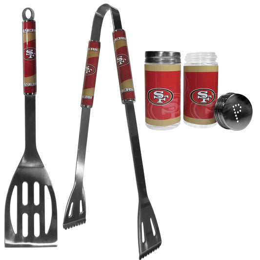 San Francisco 49ers 2pc BBQ Set with Tailgate Salt & Pepper Shakers - Flyclothing LLC