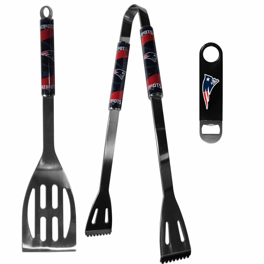 New England Patriots 2 pc BBQ Set and Bottle Opener - Siskiyou Buckle - Flyclothing LLC