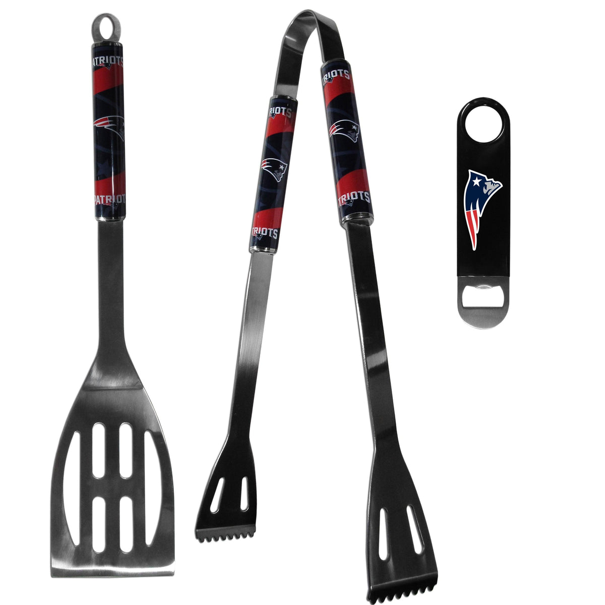 New England Patriots 2 pc BBQ Set and Bottle Opener - Flyclothing LLC