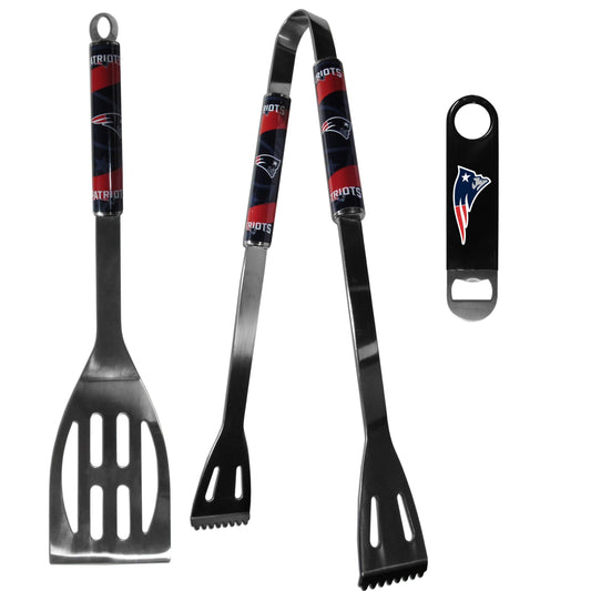 New England Patriots 2 pc BBQ Set and Bottle Opener - Flyclothing LLC