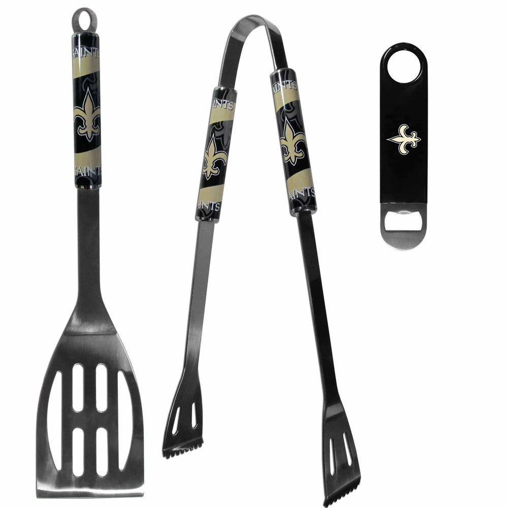 New Orleans Saints 2 pc BBQ Set and Bottle Opener - Siskiyou Buckle - Flyclothing LLC