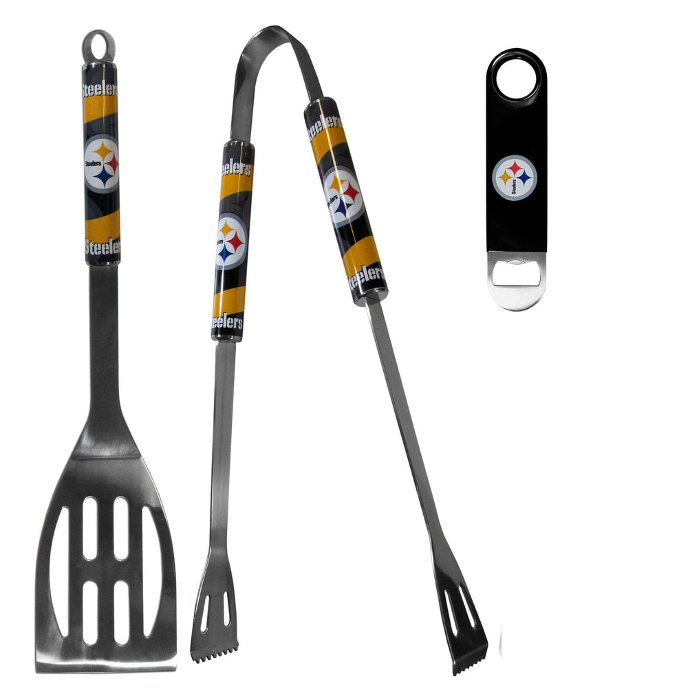 Pittsburgh Steelers 2 pc BBQ Set and Bottle Opener - Siskiyou Buckle - Flyclothing LLC