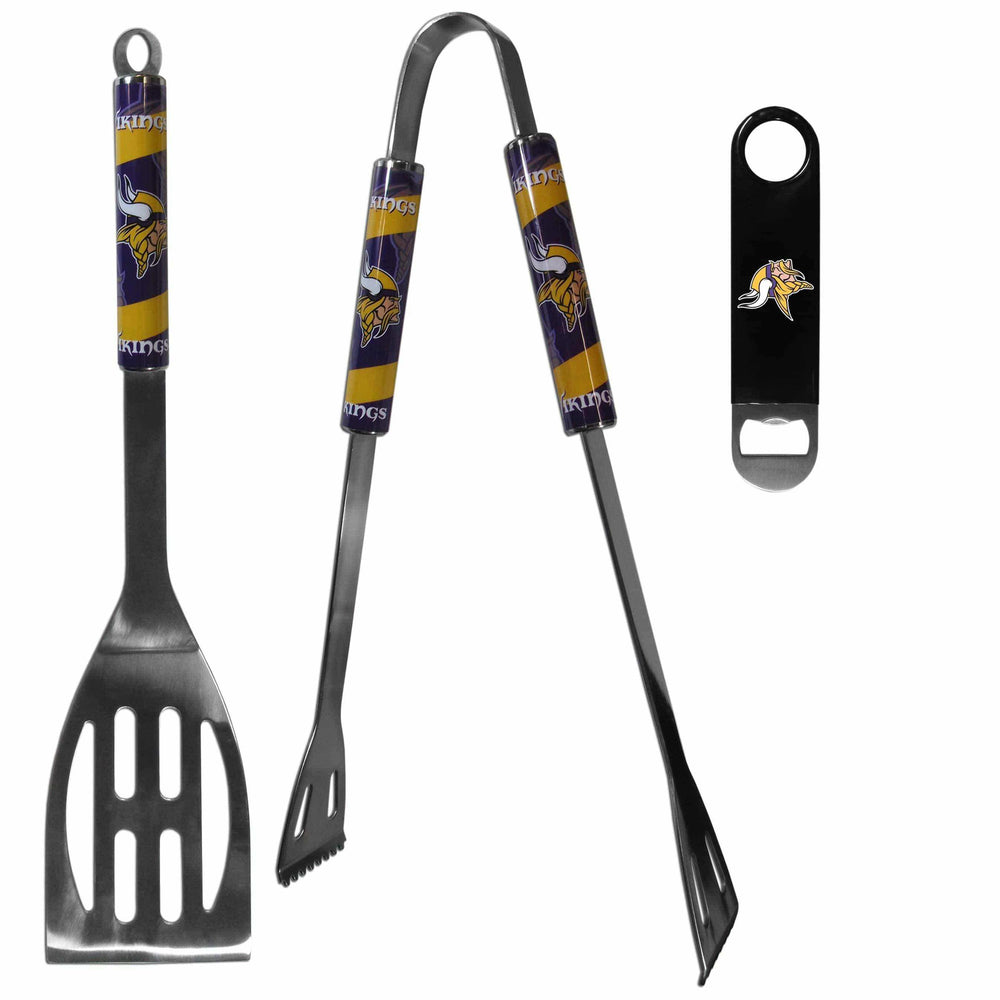 Minnesota Vikings 2 pc BBQ Set and Bottle Opener - Siskiyou Buckle - Flyclothing LLC