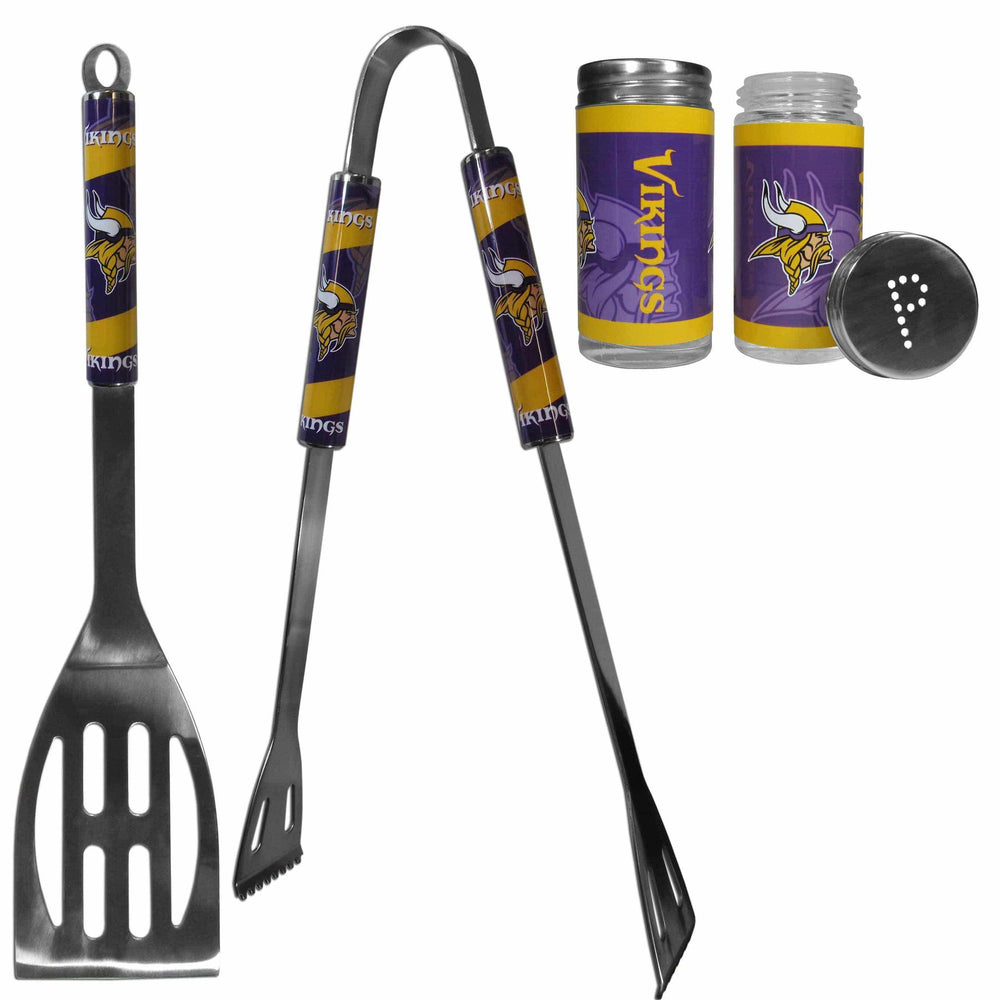 Minnesota Vikings 2pc BBQ Set with Tailgate Salt & Pepper Shakers - Siskiyou Buckle - Flyclothing LLC