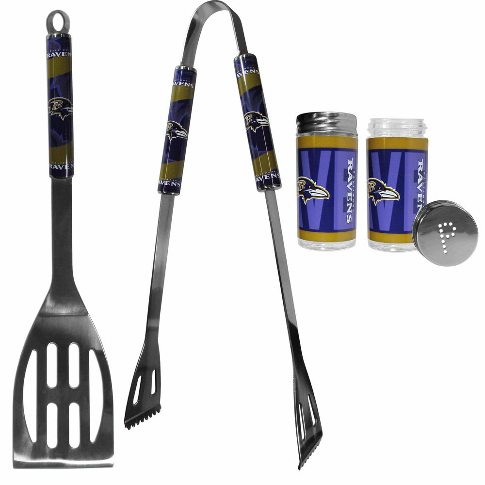 Baltimore Ravens 2pc BBQ Set with Tailgate Salt & Pepper Shakers - Siskiyou Buckle - Flyclothing LLC