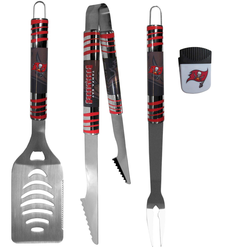 Tampa Bay Buccaneers 3 pc BBQ Set and Chip Clip - Siskiyou Buckle - Flyclothing LLC