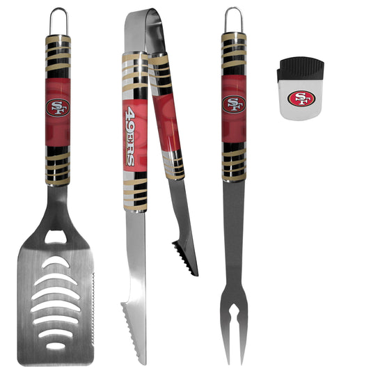 San Francisco 49ers 3 pc BBQ Set and Chip Clip - Flyclothing LLC