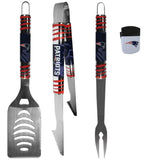 New England Patriots 3 pc BBQ Set and Chip Clip - Siskiyou Buckle - Flyclothing LLC
