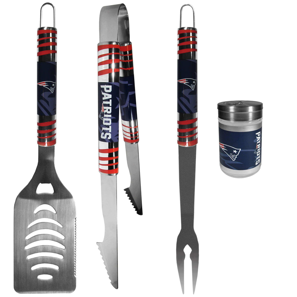 New England Patriots 3 pc Tailgater BBQ Set and Season Shaker - Siskiyou Buckle - Flyclothing LLC