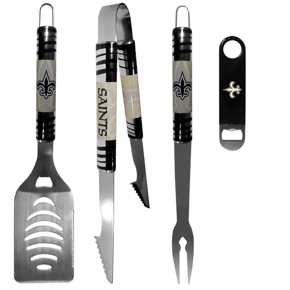 New Orleans Saints 3 pc BBQ Set and Bottle Opener - Siskiyou Buckle - Flyclothing LLC