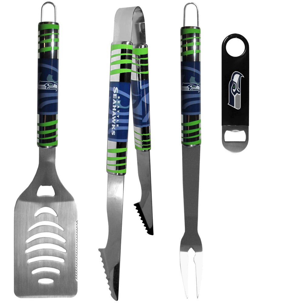 Seattle Seahawks 3 pc BBQ Set and Bottle Opener - Siskiyou Buckle - Flyclothing LLC