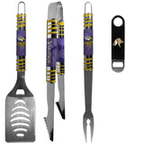 Minnesota Vikings 3 pc BBQ Set and Bottle Opener - Siskiyou Buckle - Flyclothing LLC