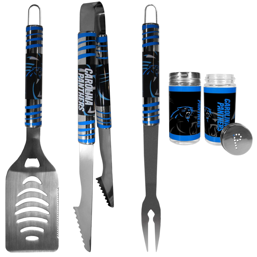Carolina Panthers 3 pc Tailgater BBQ Set and Salt and Pepper Shaker Set - Siskiyou Buckle - Flyclothing LLC