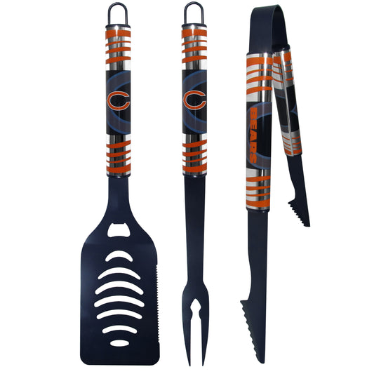Chicago Bears 3 pc Color BBQ Tool Set